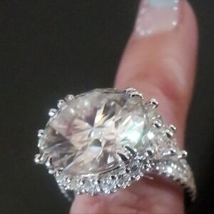 Sterling Silver 5ct Size 5 Moissanite